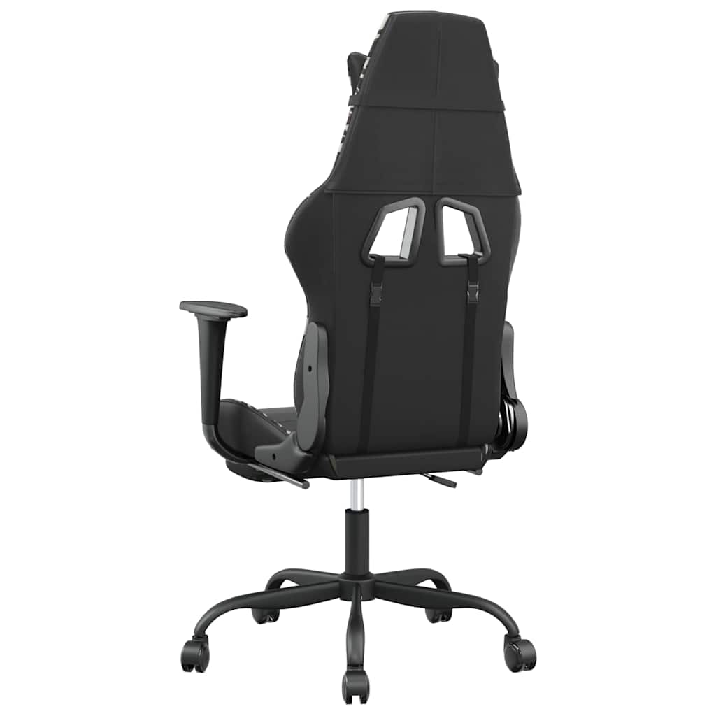 gamingstol m. massage og fodstøtte kunstlæder sort camouflage