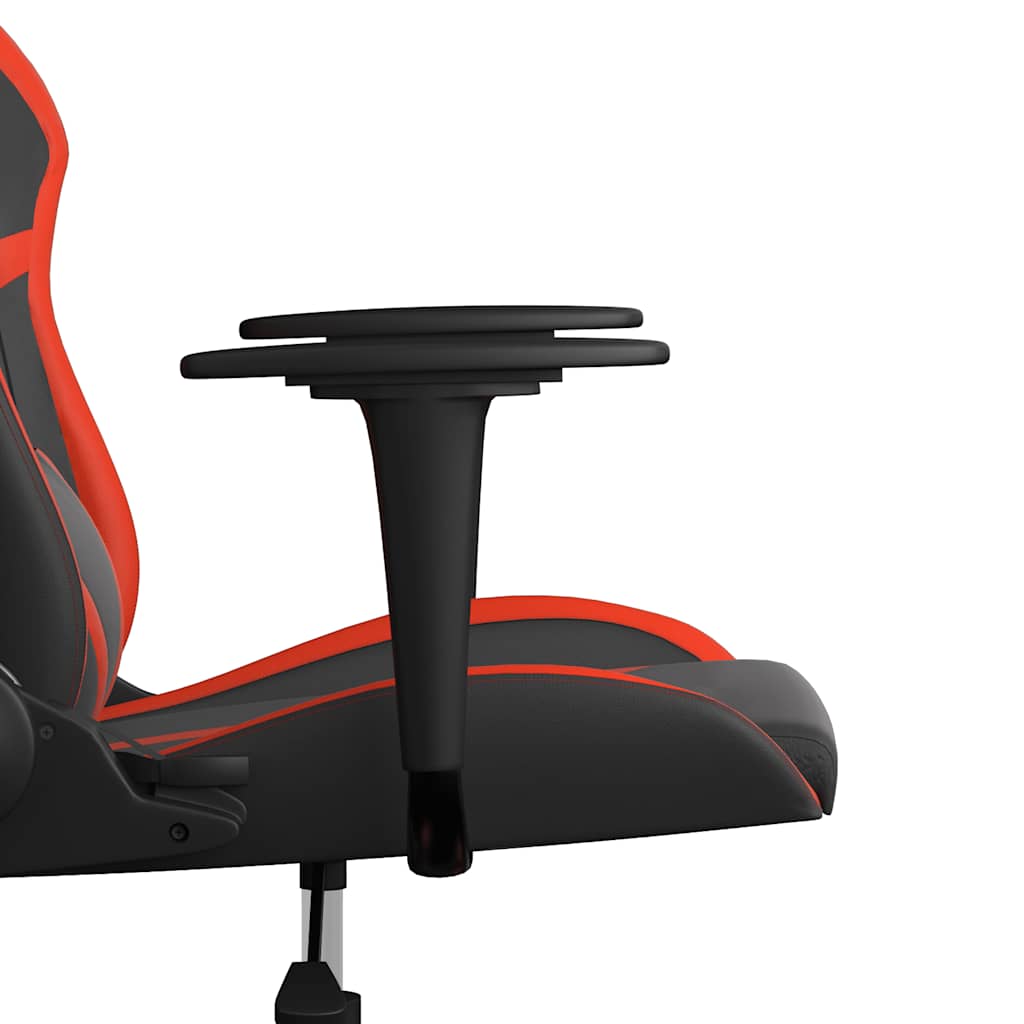 gamingstol m. massagefunktion kunstlæder sort og rød