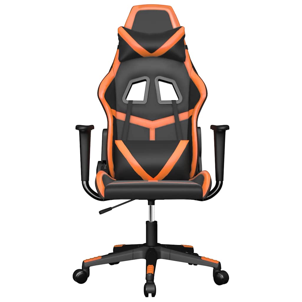 gamingstol m. massagefunktion kunstlæder sort og orange