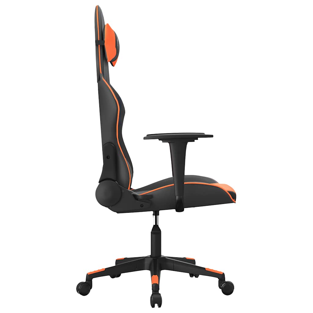 gamingstol m. massagefunktion kunstlæder sort og orange