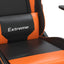 gamingstol m. massage og fodstøtte kunstlæder sort og orange