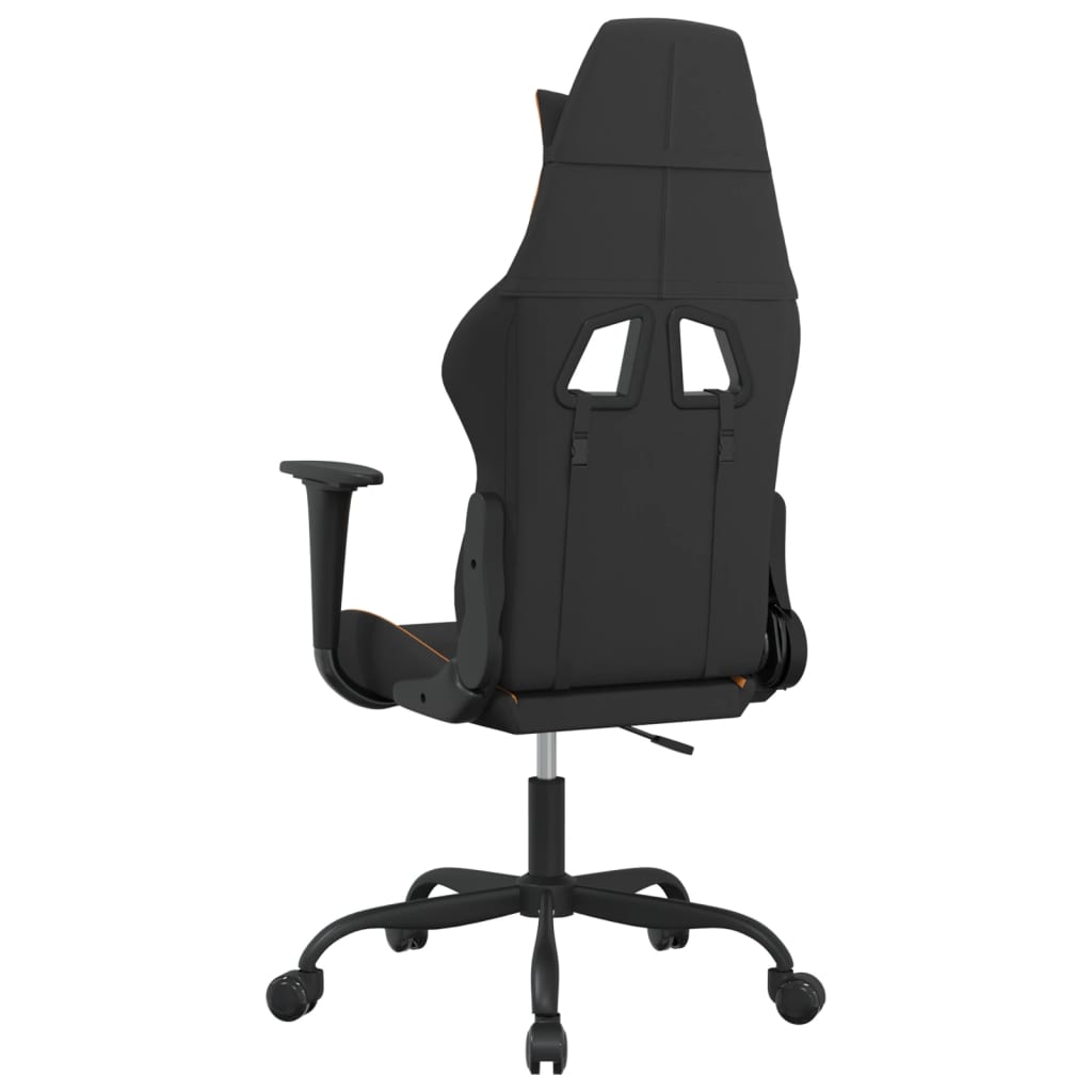gamingstol med massagefunktion stof sort og orange