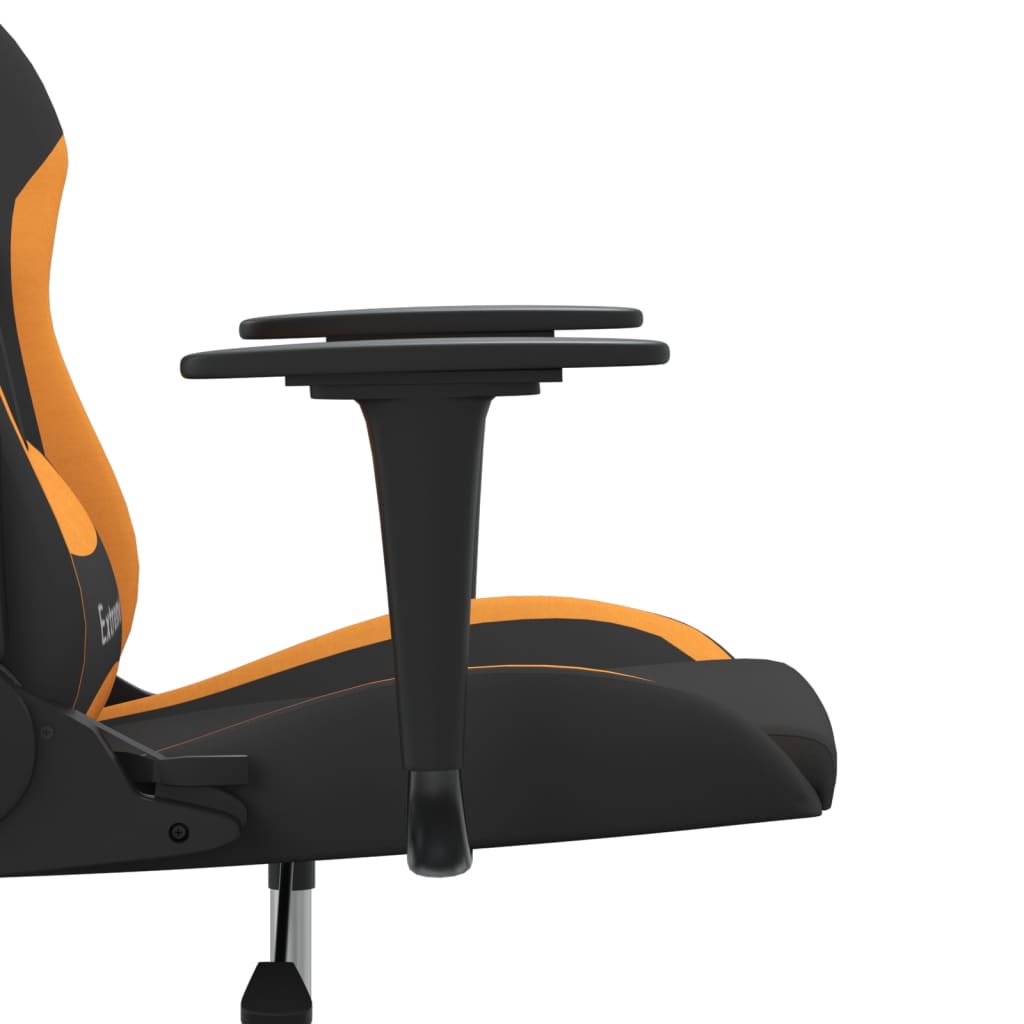 gamingstol med massagefunktion stof sort og orange