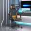 gamingstol med massagefunktion stof sort og orange