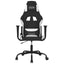 gamingstol med massagefunktion stof sort og hvid