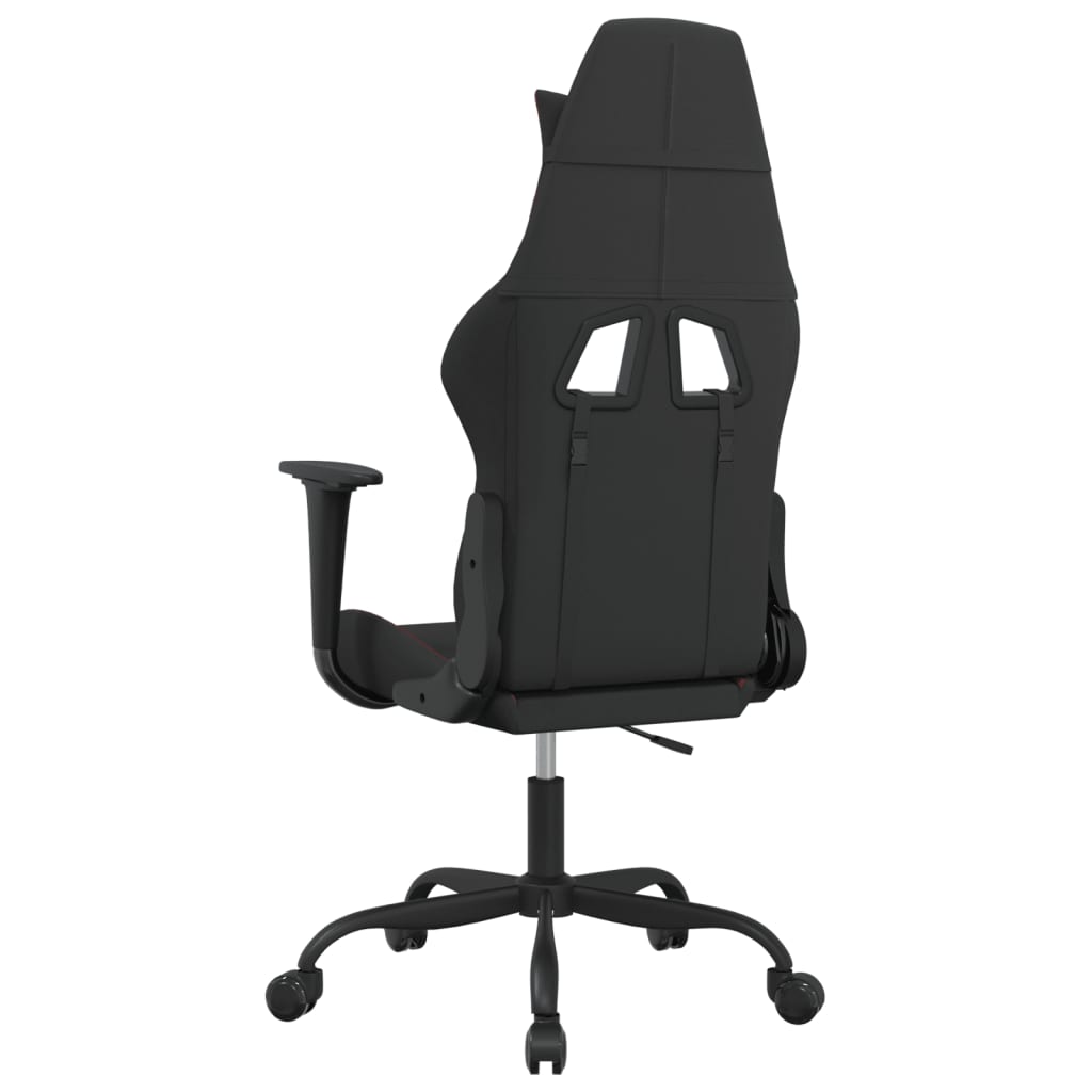 gamingstol med massagefunktion stof sort og rød