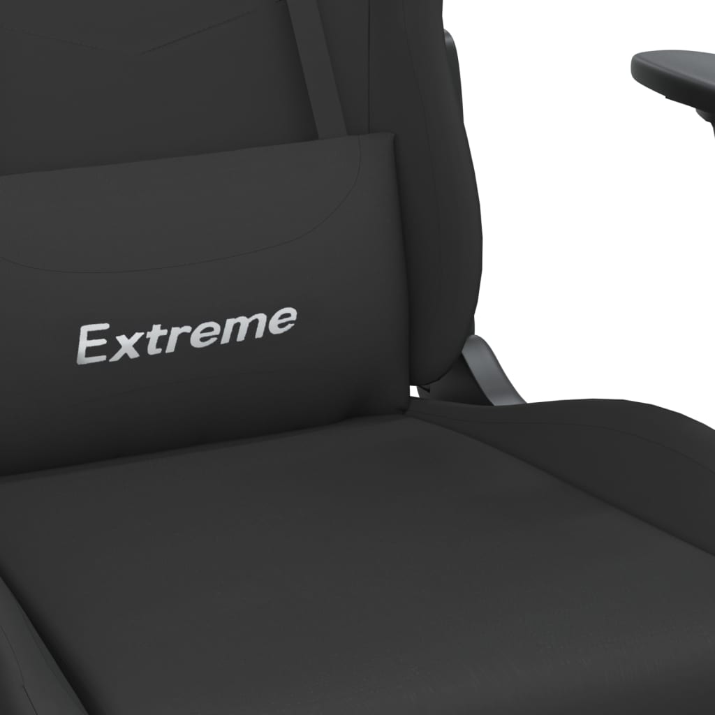gamingstol med massagefunktion + fodstøtte stof sort