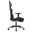 gamingstol med massagefunktion + fodstøtte stof sort camouflage