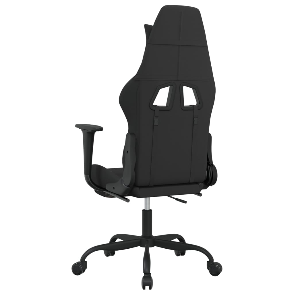 gamingstol med massagefunktion + fodstøtte stof sort camouflage