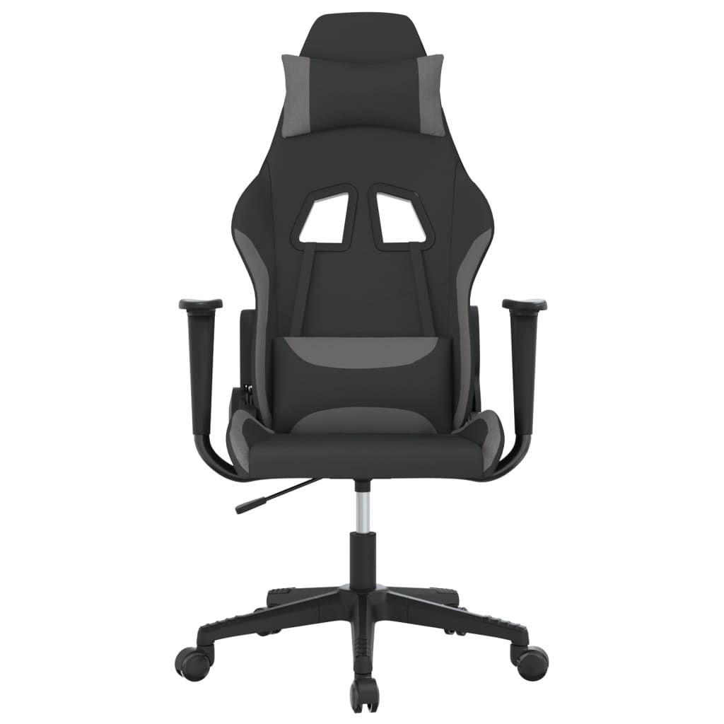 gamingstol med massagefunktion sort og lysegrå