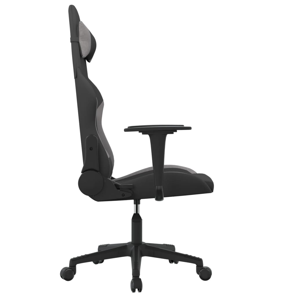 gamingstol med massagefunktion sort og lysegrå