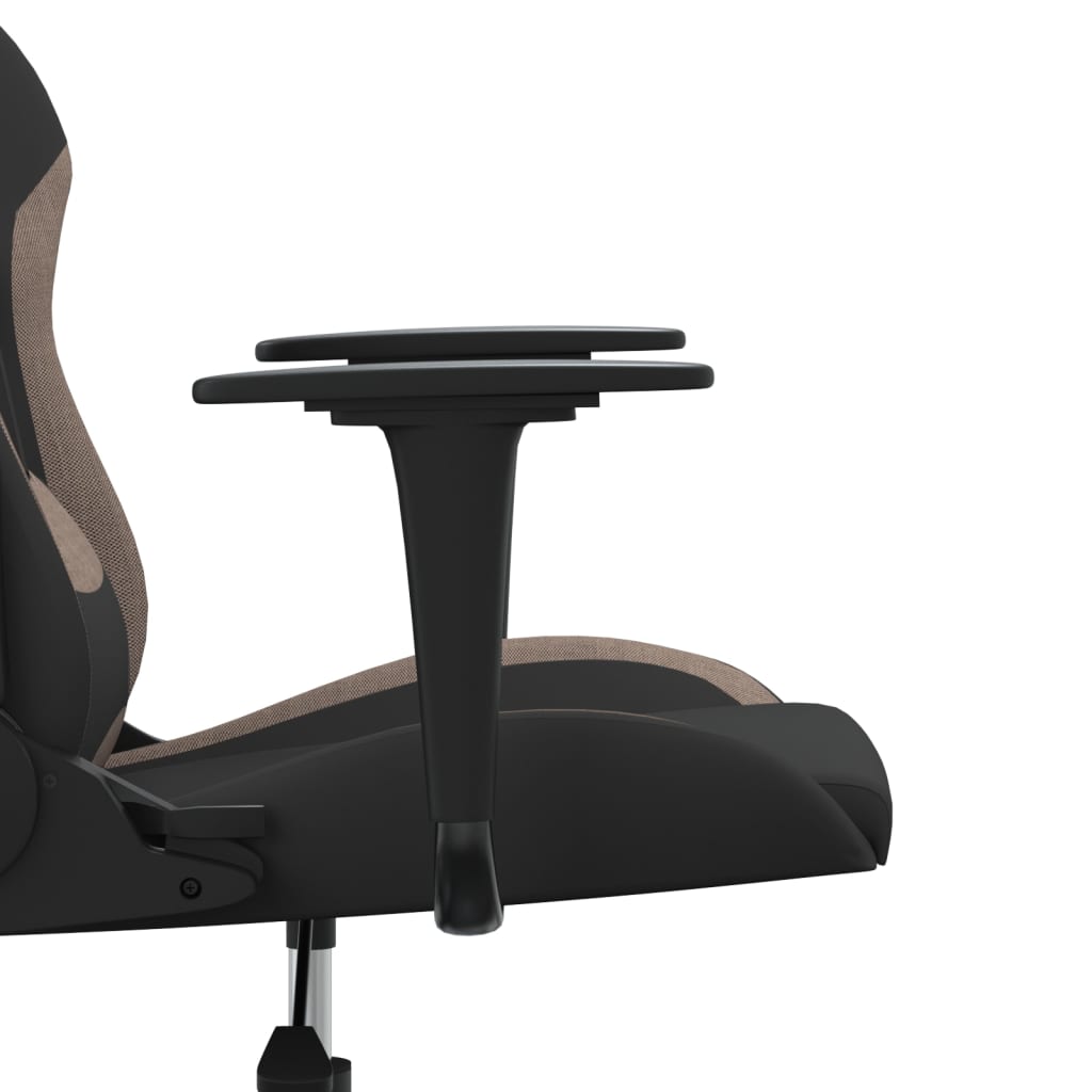 gamingstol med massagefunktion stof sort og gråbrun