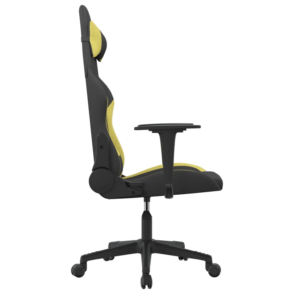 gamingstol med massagefunktion stof sort og lysegrøn