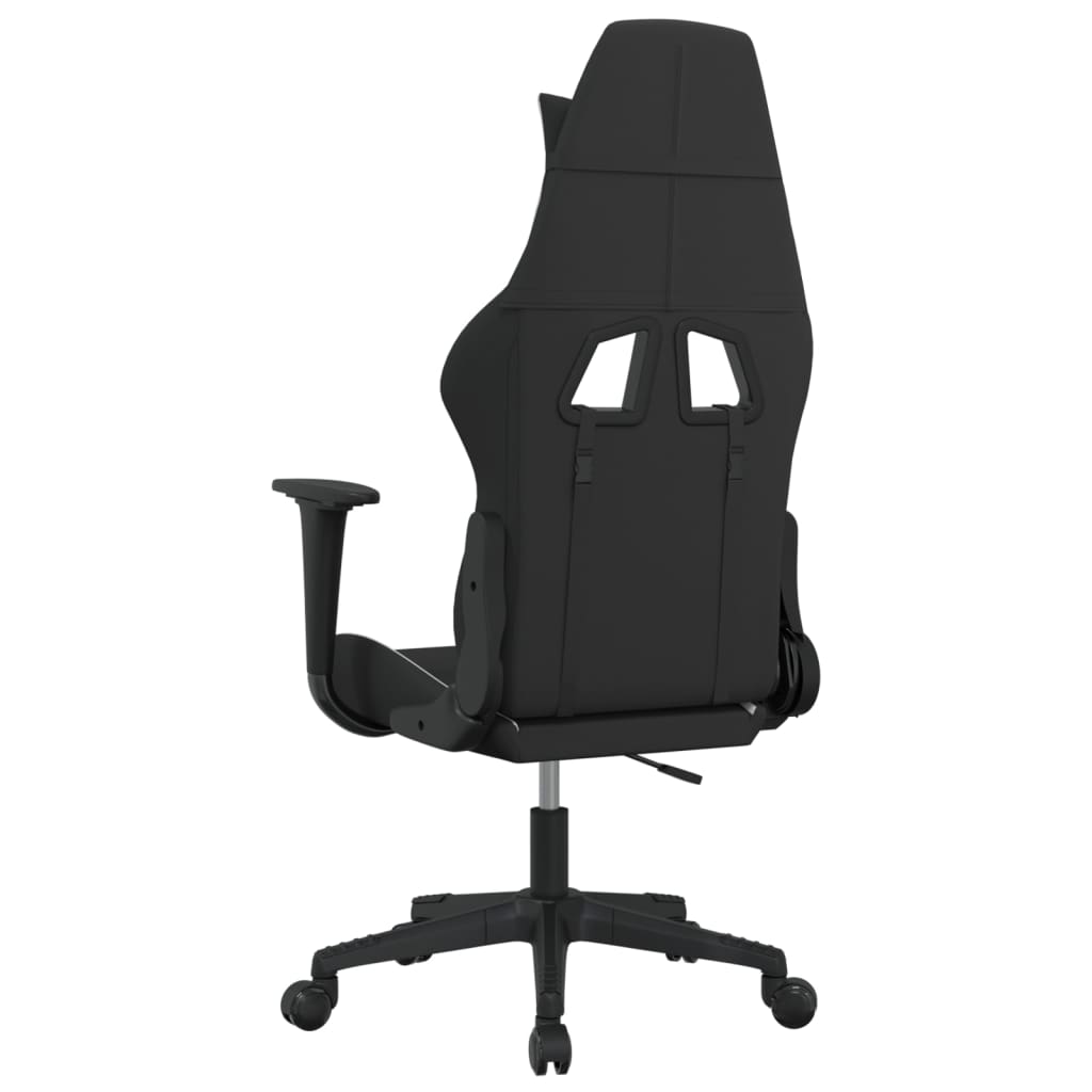gamingstol med massagefunktion stof sort og hvid