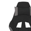 gamingstol med massagefunktion + fodstøtte stof sort og lysegrå