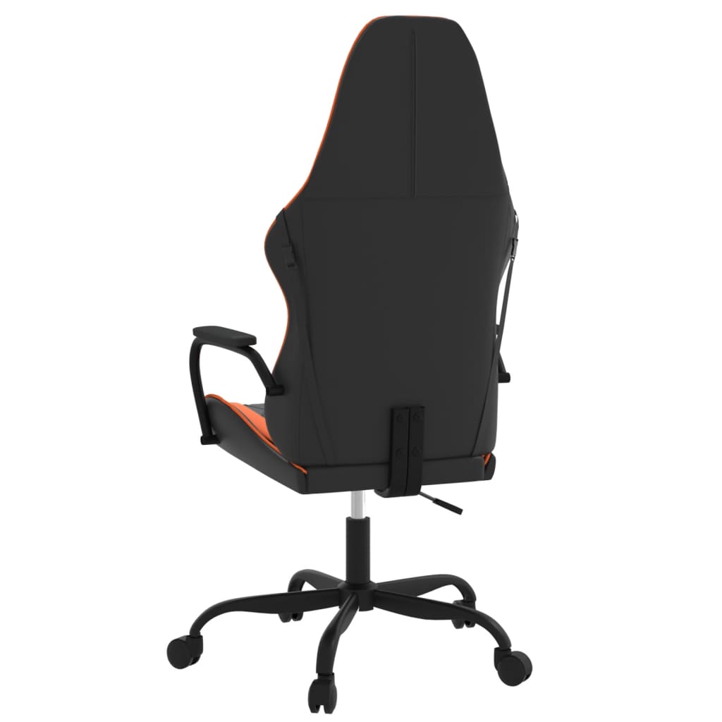 gamingstol m. massagefunktion kunstlæder sort og orange