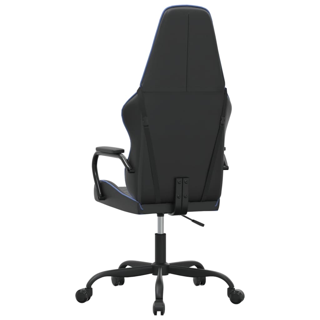 gamingstol m. massagefunktion kunstlæder sort og blå