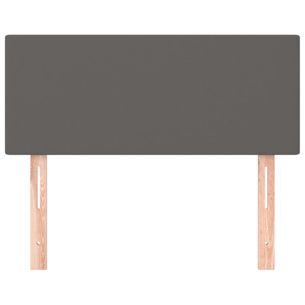sengegavl 80x5x78/88 cm kunstlæder grå
