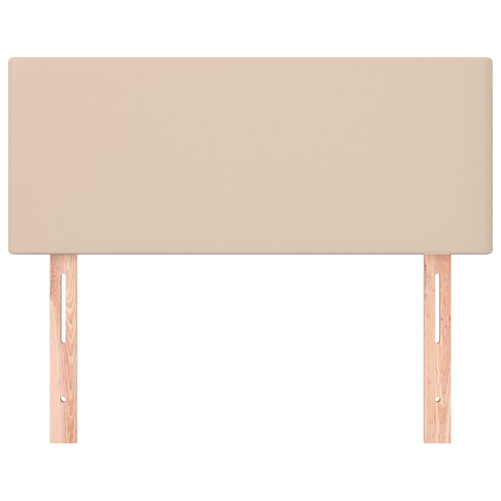 sengegavl 80x5x78/88 cm kunstlæder cappuccinofarvet