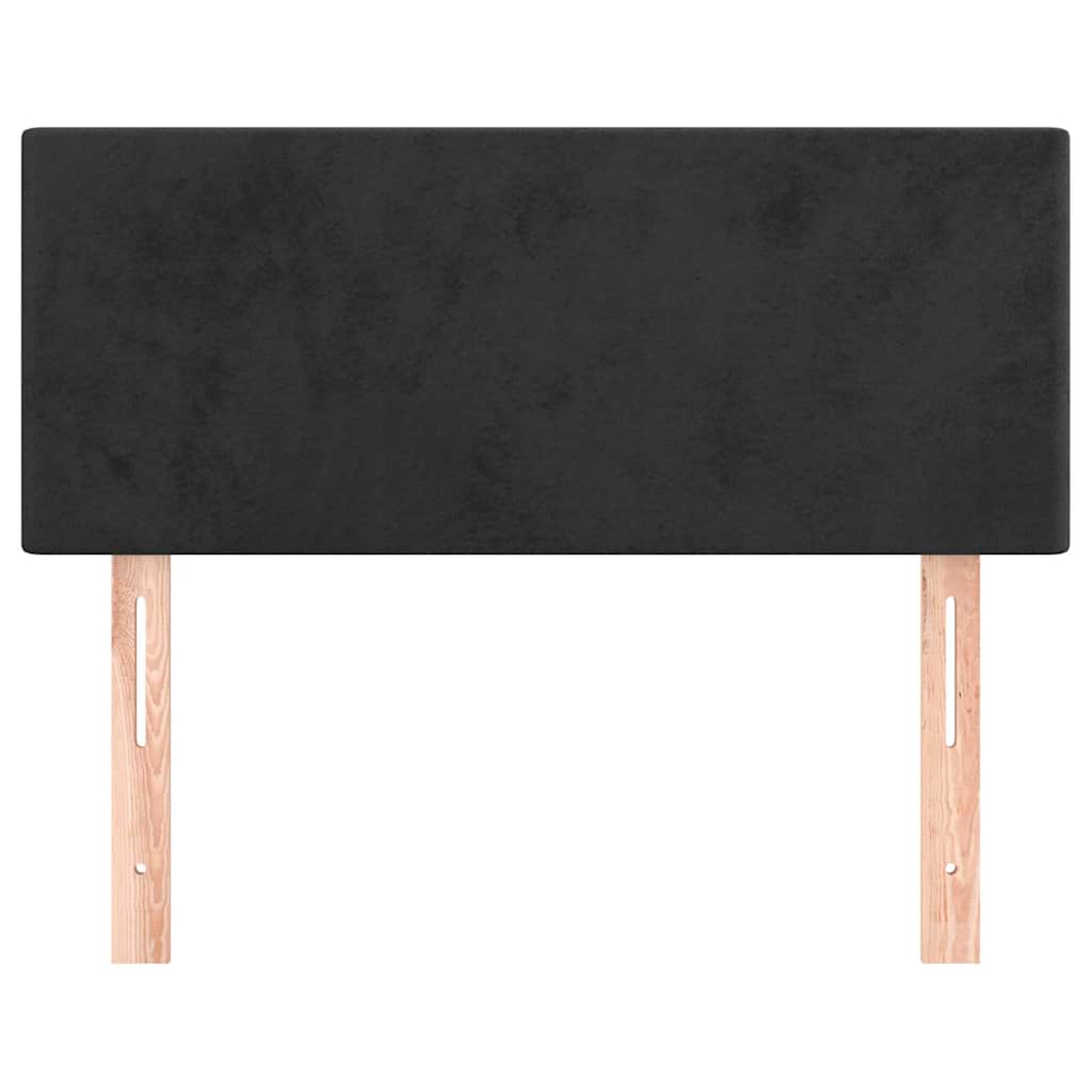 sengegavl 80x5x78/88 cm fløjl sort
