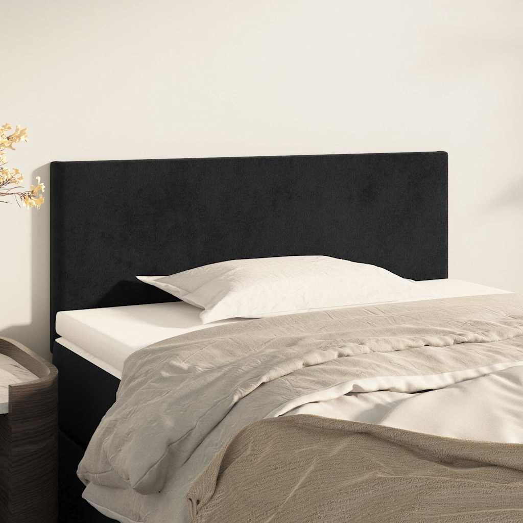 sengegavl 80x5x78/88 cm fløjl sort