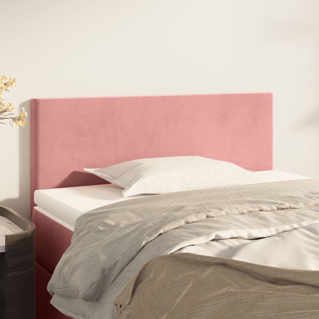 sengegavl 80x5x78/88 cm fløjl pink
