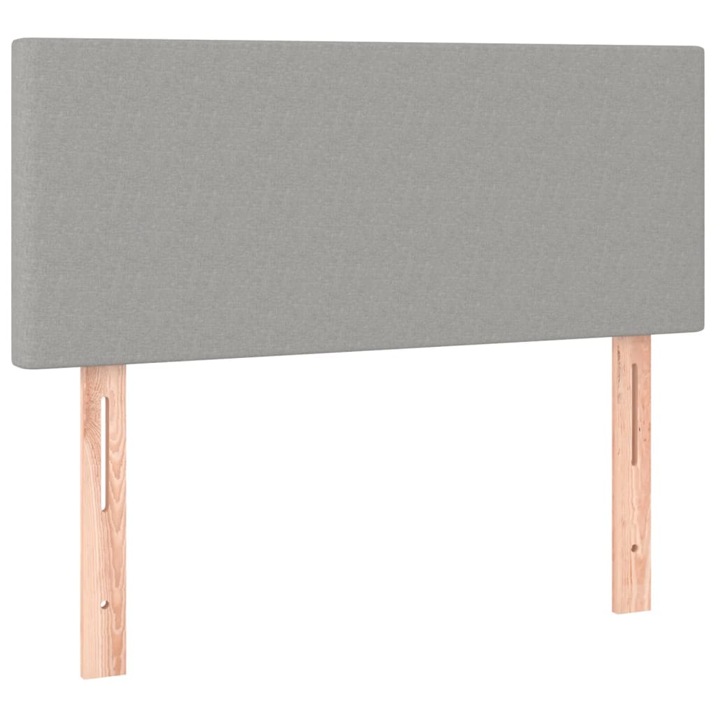 sengegavl 90x5x78/88 cm stof lysegrå