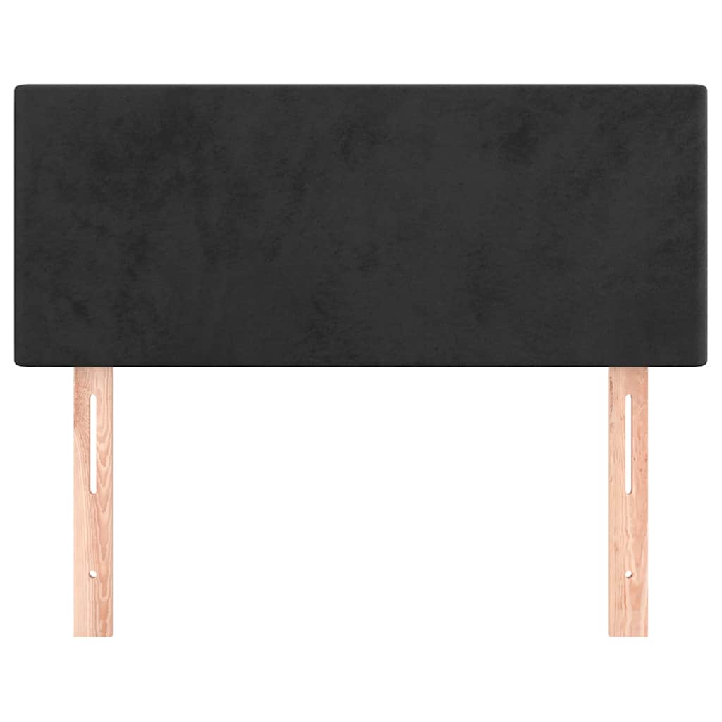 sengegavl 90x5x78/88 cm fløjl sort