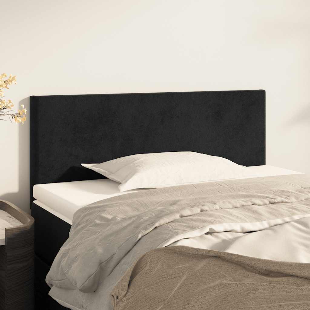 sengegavl 90x5x78/88 cm fløjl sort