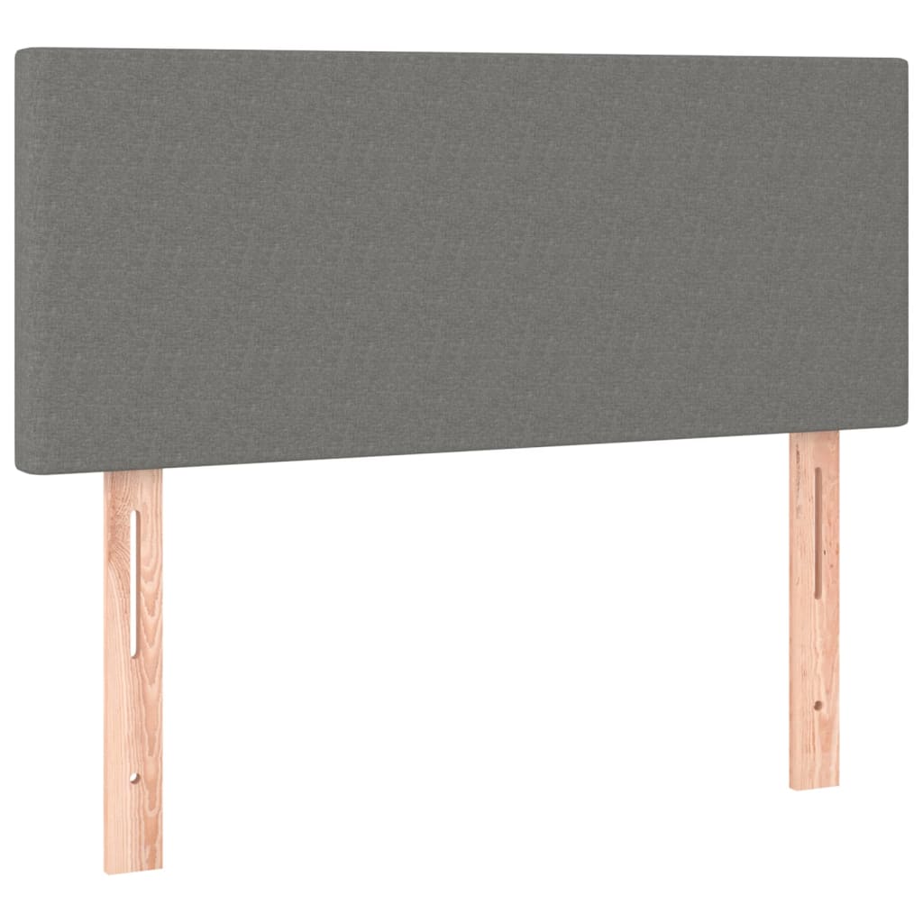 sengegavl 100x5x78/88 cm stof mørkegrå