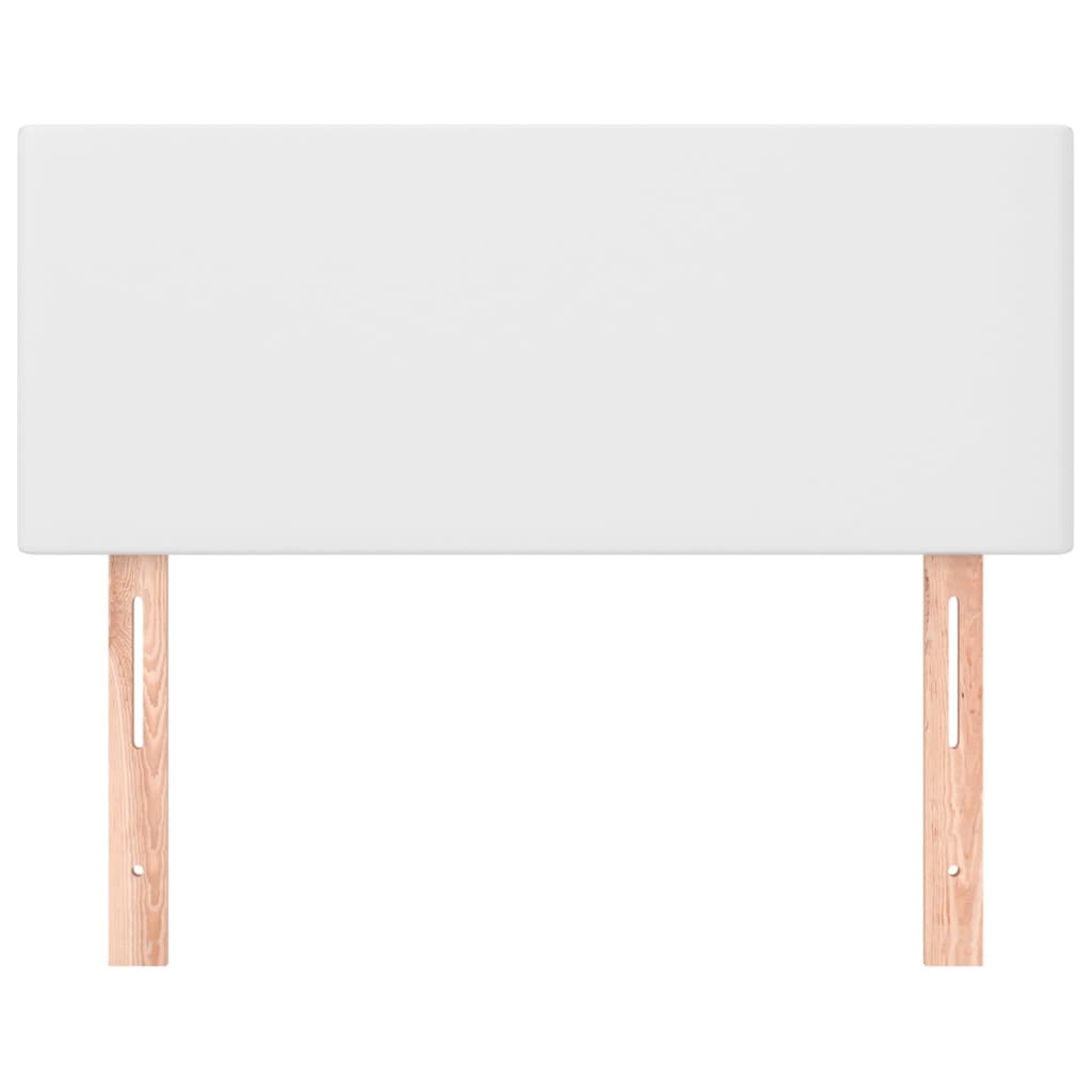 sengegavl 100x5x78/88 cm kunstlæder hvid