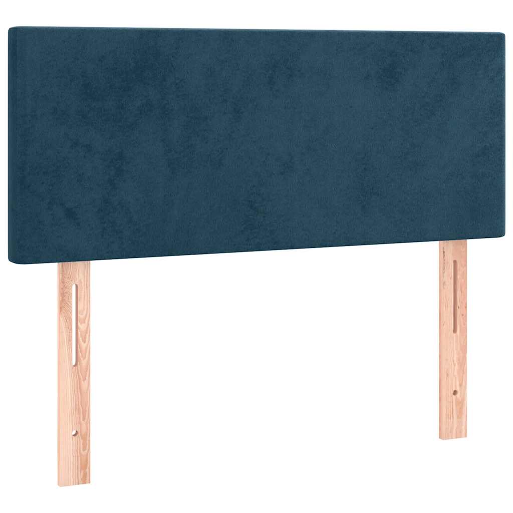 sengegavl 100x5x78/88 cm fløjl mørkeblå