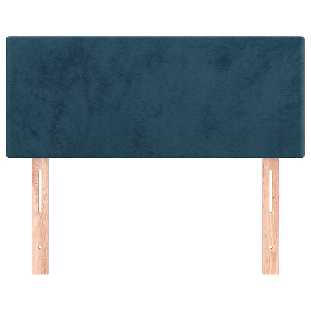 sengegavl 100x5x78/88 cm fløjl mørkeblå