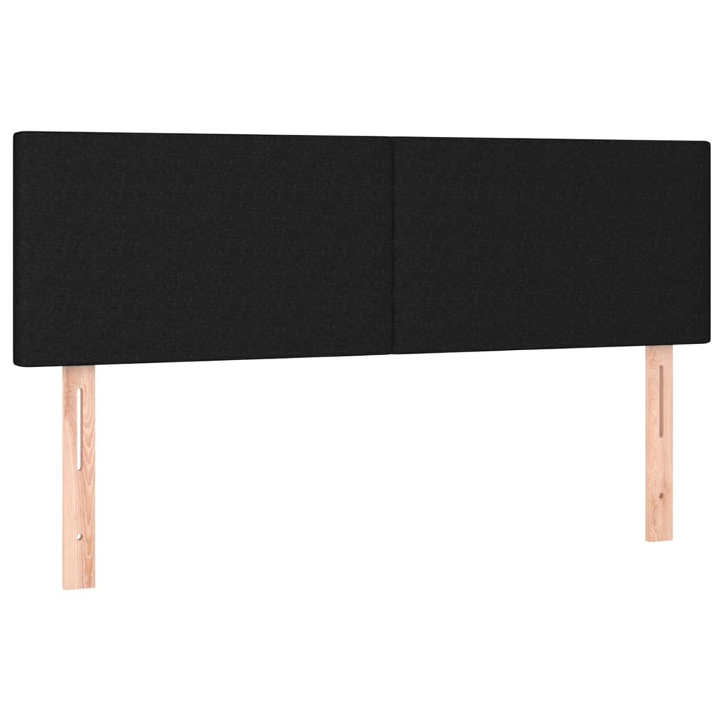sengegavle 144x5x78/88 cm stof sort