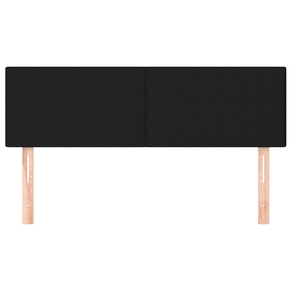 sengegavle 144x5x78/88 cm stof sort