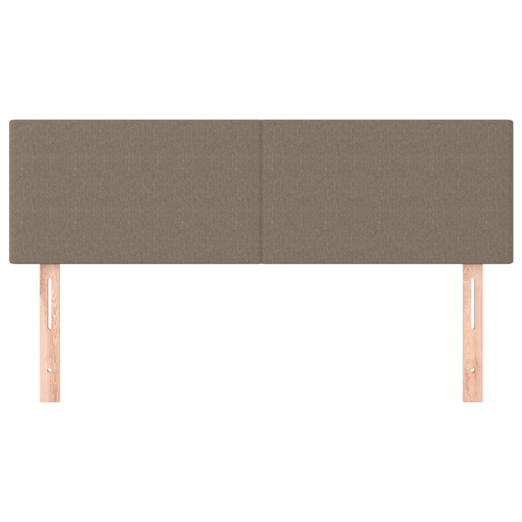 sengegavle 144x5x78/88 cm stof gråbrun