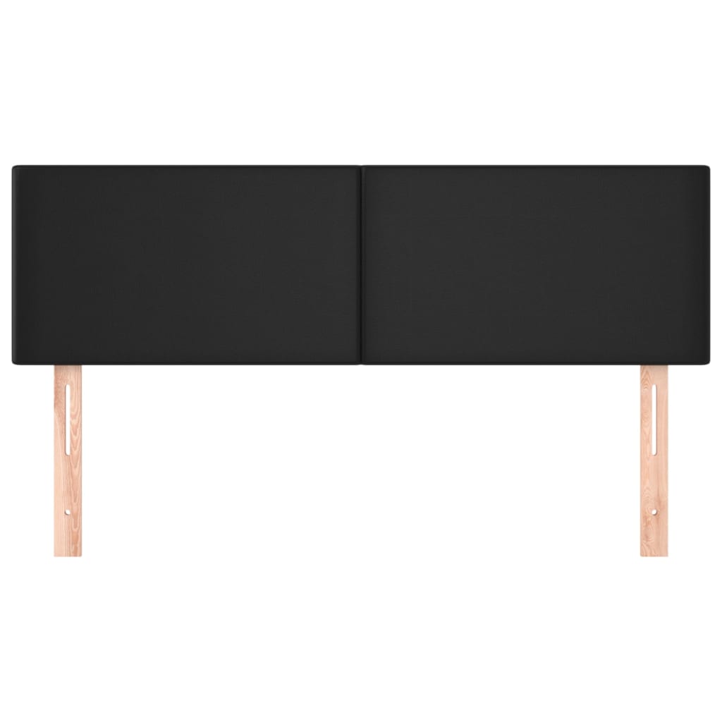 sengegavle 144x5x78/88 cm kunstlæder sort