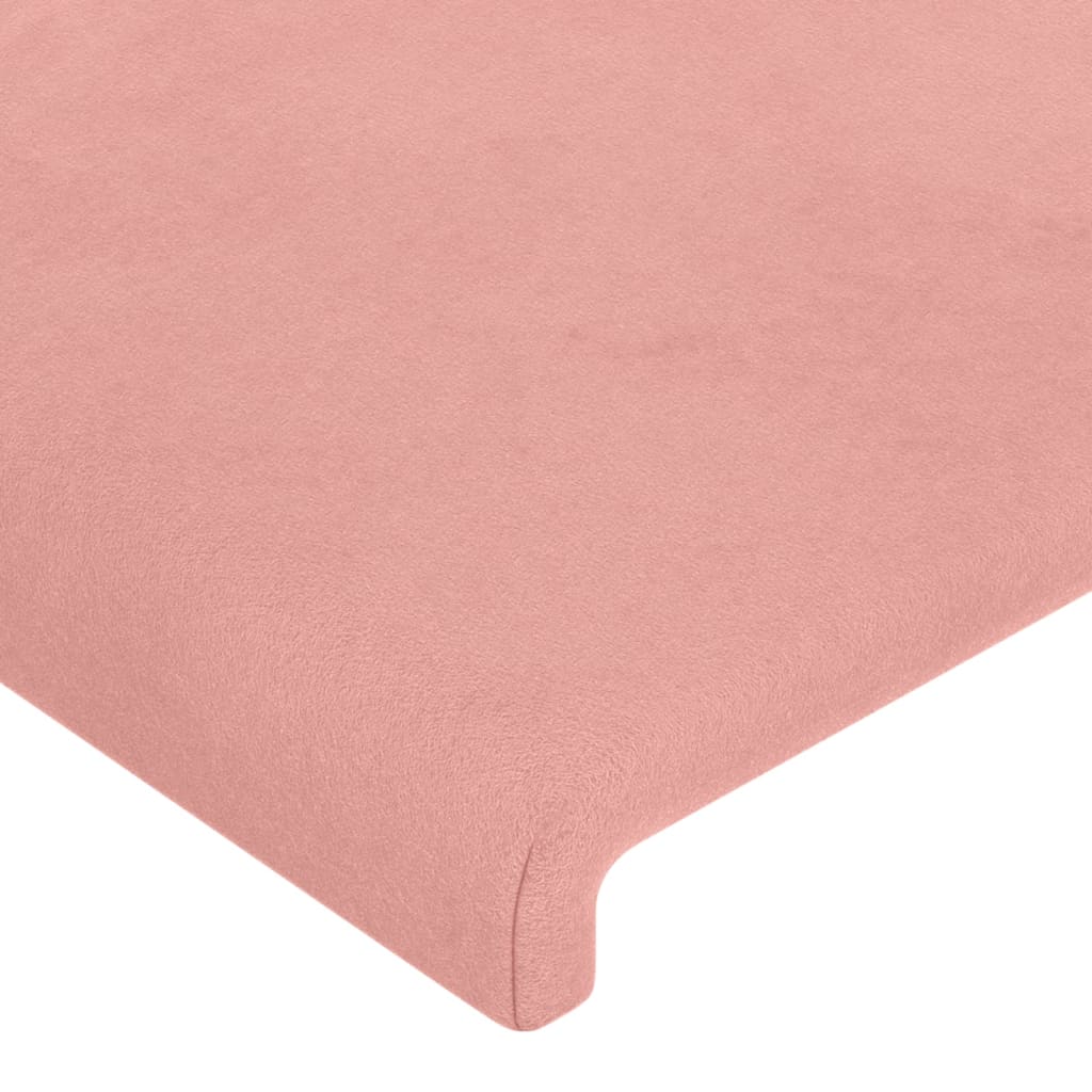 sengegavle 144x5x78/88 cm fløjl lyserød