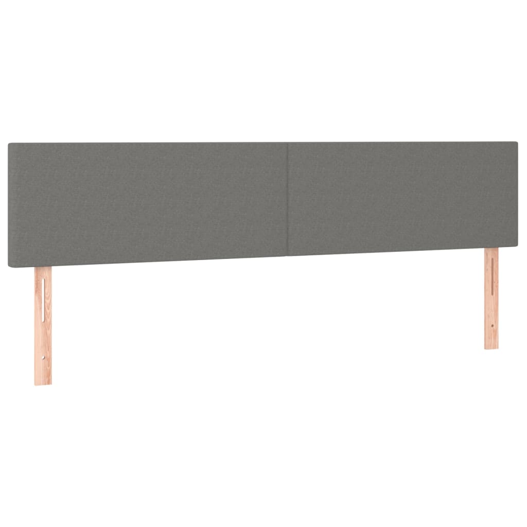 sengegavle 160x5x78/88 cm stof mørkegrå