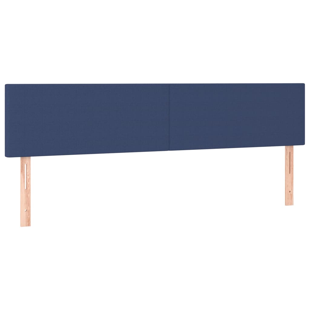 sengegavle 160x5x78/88 cm stof blå