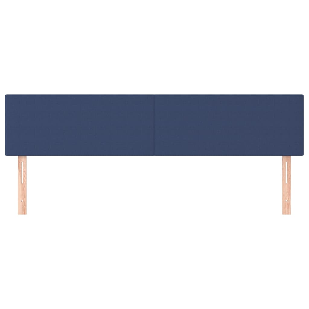 sengegavle 160x5x78/88 cm stof blå
