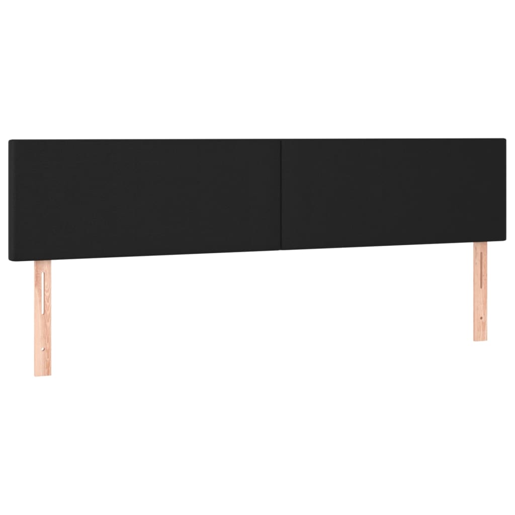 sengegavle 160x5x78/88 cm kunstlæder sort