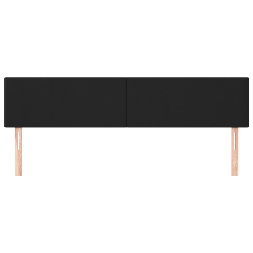 sengegavle 160x5x78/88 cm kunstlæder sort
