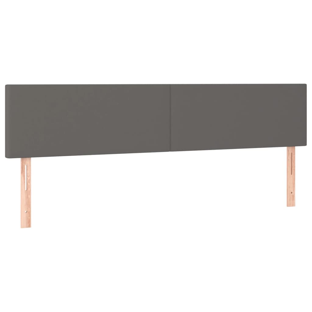 sengegavle 160x5x78/88 cm kunstlæder grå
