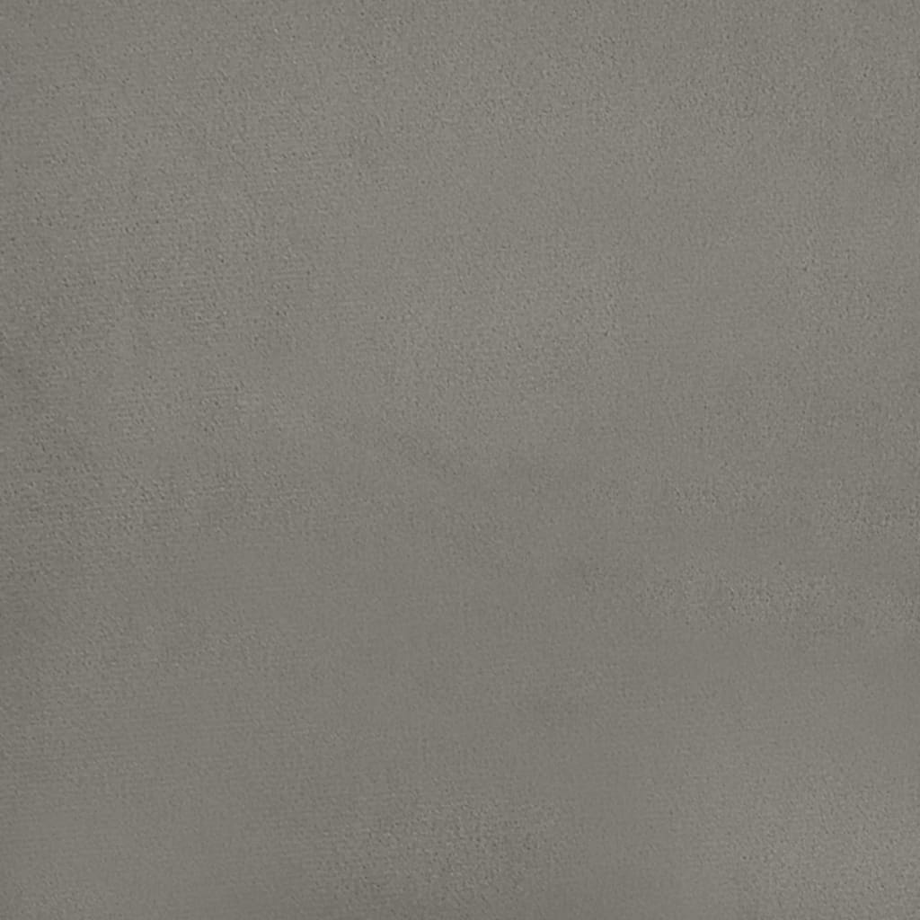sengegavle 160x5x78/88 cm fløjl lysegrå