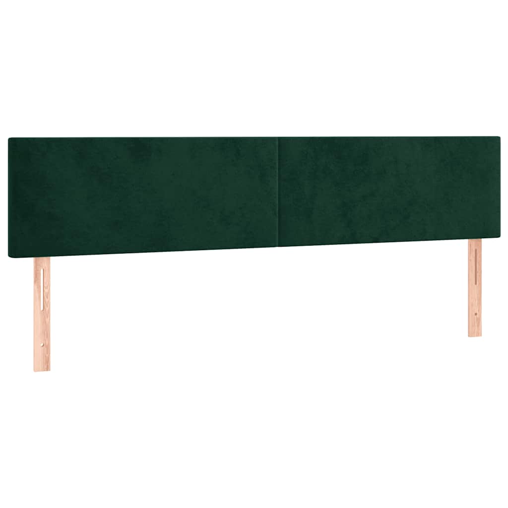 sengegavle 160x5x78/88 cm fløjl mørkegrøn