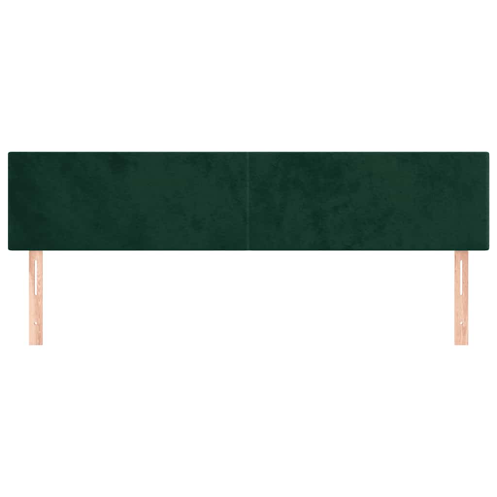 sengegavle 160x5x78/88 cm fløjl mørkegrøn