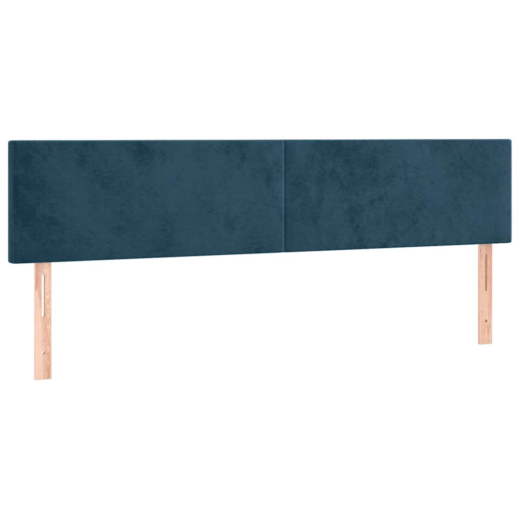 sengegavle 160x5x78/88 cm fløjl mørkeblå