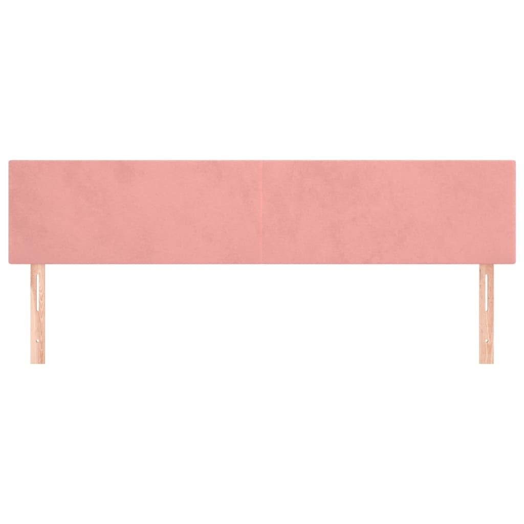 sengegavle 160x5x78/88 cm fløjl lyserød