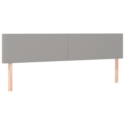 sengegavle 180x5x78/88 cm stof lysegrå